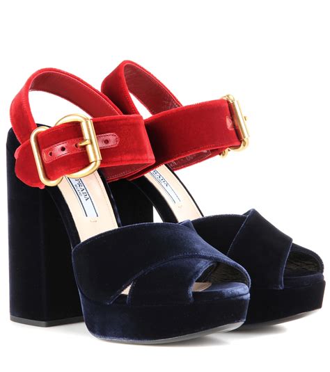 sadali velluto platform prada|Prada Platform Sandals for Women .